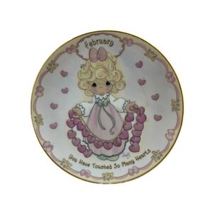 Precious Moment February You Have Touched So Many Hearts Plate Bradford Exchange